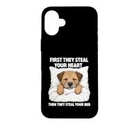 Custodia per iPhone 16 Plus First They Steal Your Heart - Border Terrier Amante Dog Mom