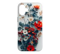 Custodia per iPhone 16 Plus Flora floreale Boho Fogliame Flora Natura Vegetazione Fiore