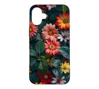 Custodia per iPhone 16 Plus Flora floreale Boho Fogliame Flora Natura Vegetazione Fiore