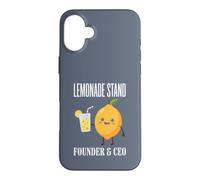 Custodia per iPhone 16 Plus Fondatore e CEO dello stand Lemonade Stand di limonata al succo di limone