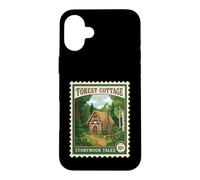 Custodia per iPhone 16 Plus Forest Cotage Storybook Tales, francobollo vintage