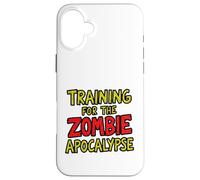 Custodia per iPhone 16 Plus Formazione per l'Apocalisse Zombie Survival Fitness Graphic