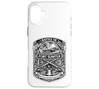 Custodia per iPhone 16 Plus Fort Sumter Charleston Civil War Battle USA Storia americana