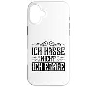 Custodia per iPhone 16 Plus Frase Tedesca Divertente Ich Hasse Nicht Egale