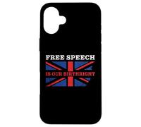 Custodia per iPhone 16 Plus Free Speech is Our Birthright - Anti-Woke Conservative Quote