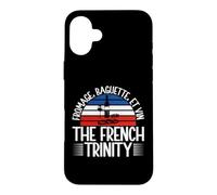 Custodia per iPhone 16 Plus Fromage Baguette Et Vin la Trinità Francese Francese