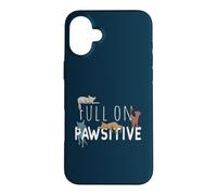 Custodia per iPhone 16 Plus Full On Pawsitive! Bel gioco di parole da gatto retrò