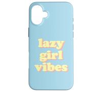 Custodia per iPhone 16 Plus Fun Lazy Girl Vibes Job Design