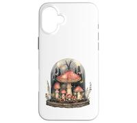 Custodia per iPhone 16 Plus Funghi Incantati Foresta Campana Jar Fungi Art