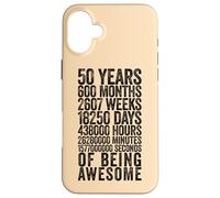 Custodia per iPhone 16 Plus Funny 50th Birthday Shirt Old Meter Funny 50 Year Old Gifts
