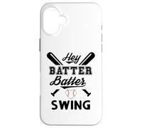 Custodia per iPhone 16 Plus Funny Baseball Batter Batter Swing Hey Game Day Baseball Mom