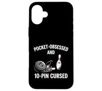 Custodia per iPhone 16 Plus Funny Bowling Pocket Obsessed 10 Pin Cursed Bowler