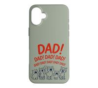 Custodia per iPhone 16 Plus Funny Cat Dad Yelling Cats Father's Day
