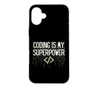 Custodia per iPhone 16 Plus Funny Coding is My Superpower Coder Programmer