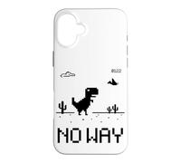 Custodia per iPhone 16 Plus Funny Cute Pixel Offline T-Rex Game, Cool Dino Game, Gaming