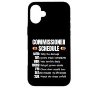 Custodia per iPhone 16 Plus Funny Fantasy Football Commissioner Schedule Draft Day