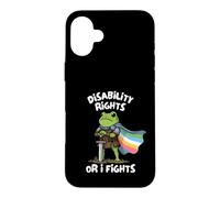 Custodia per iPhone 16 Plus Funny Fight Until Disability Rights Medieval Frog Meme