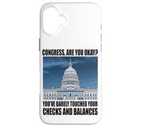 Custodia per iPhone 16 Plus Funny Government Humor Congress US Capitol Politics Joke