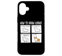 Custodia per iPhone 16 Plus Funny How To Draw Pembroke Welsh Corgi Dog Lover