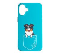Custodia per iPhone 16 Plus Funny Kawaii Pocket Tri Color Australian Shepherd Dog Lover