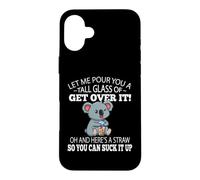 Custodia per iPhone 16 Plus Funny Kids Tall Glass of Get Over It Suck It Up Koala Lover