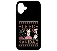 Custodia per iPhone 16 Plus Funny Llama Farmer Christmas Alpaca Farming Brutto Natale