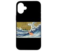 Custodia per iPhone 16 Plus Funny Mens Womens Kids Retro Vintage Surfing Kangaroo Lover