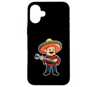Custodia per iPhone 16 Plus Funny Mexico Mariachi Cinco de Mayo Fiesta Chitarra