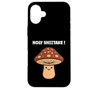 Custodia per iPhone 16 Plus Funny minimalist mushroom simple holy shiitake