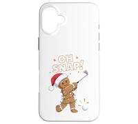 Custodia per iPhone 16 Plus Funny Oh Snap Gingerbread Golf Christmas Holiday Art