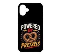 Custodia per iPhone 16 Plus Funny Pretzel Saying Humor Joke Gag Powered By