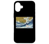 Custodia per iPhone 16 Plus Funny Retro Vintage Mens & Womens Surfing Great Dane Lover