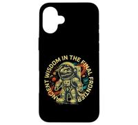 Custodia per iPhone 16 Plus Funny Space Dinosaur Astronaut Cosmic Adventure