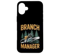 Custodia per iPhone 16 Plus Funny Woodworker Logger Branch Manager Arborist Lineman Work