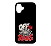 Custodia per iPhone 16 Plus Fuori dai binari divertente gioco di parole del treno