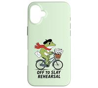 Custodia per iPhone 16 Plus Fuori per uccidere prove divertente teatro rana su una bici