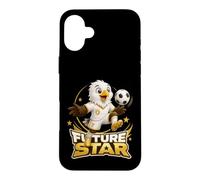 Custodia per iPhone 16 Plus Future Soccer Star Eagle Kicking Football Design