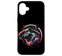 Custodia per iPhone 16 Plus Galactic Capybara Voyage Notte stellata Wildlife Odyssey