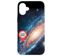 Custodia per iPhone 16 Plus Galassia di fantascienza Tu sei qui Giovane Spaceman