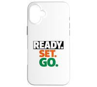 Custodia per iPhone 16 Plus Gara Ready Go Marathon Go Time Get Moving Sprinter 10k 5k