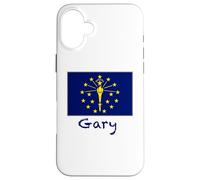 Custodia per iPhone 16 Plus Gary Indiana Bandiera USA Souvenir