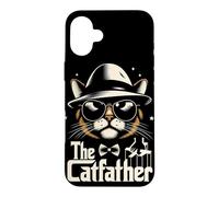 Custodia per iPhone 16 Plus Gatto divertente del padre del gatto