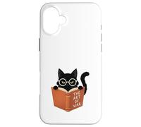 Custodia per iPhone 16 Plus Gatto Nero Legge L'Arte della Guerra Divertente