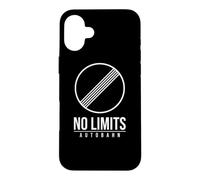 Custodia per iPhone 16 Plus GERMANY AUTOBAHN NO SPEED LIMIT SIGN SYMBOL BUNDESAUTOBAHN