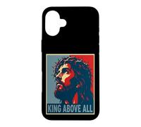 Custodia per iPhone 16 Plus Gesù Cristo Re sopra ogni fede cristiana