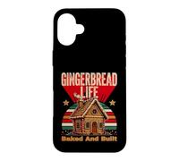 Custodia per iPhone 16 Plus Gingerbread Life Cotta E Costruito Natale