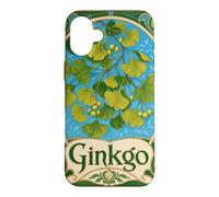 Custodia per iPhone 16 Plus Ginkgo Biloba Art Nouveau Foglie botaniche