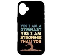 Custodia per iPhone 16 Plus Ginnastica Sì, sono una ginnasta Sì, sono più forte di te