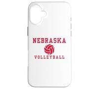 Custodia per iPhone 16 Plus Giocatore della squadra di pallavolo del Nebraska