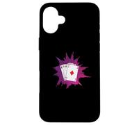Custodia per iPhone 16 Plus Gioco di carte da poker o skat Texas Holdem